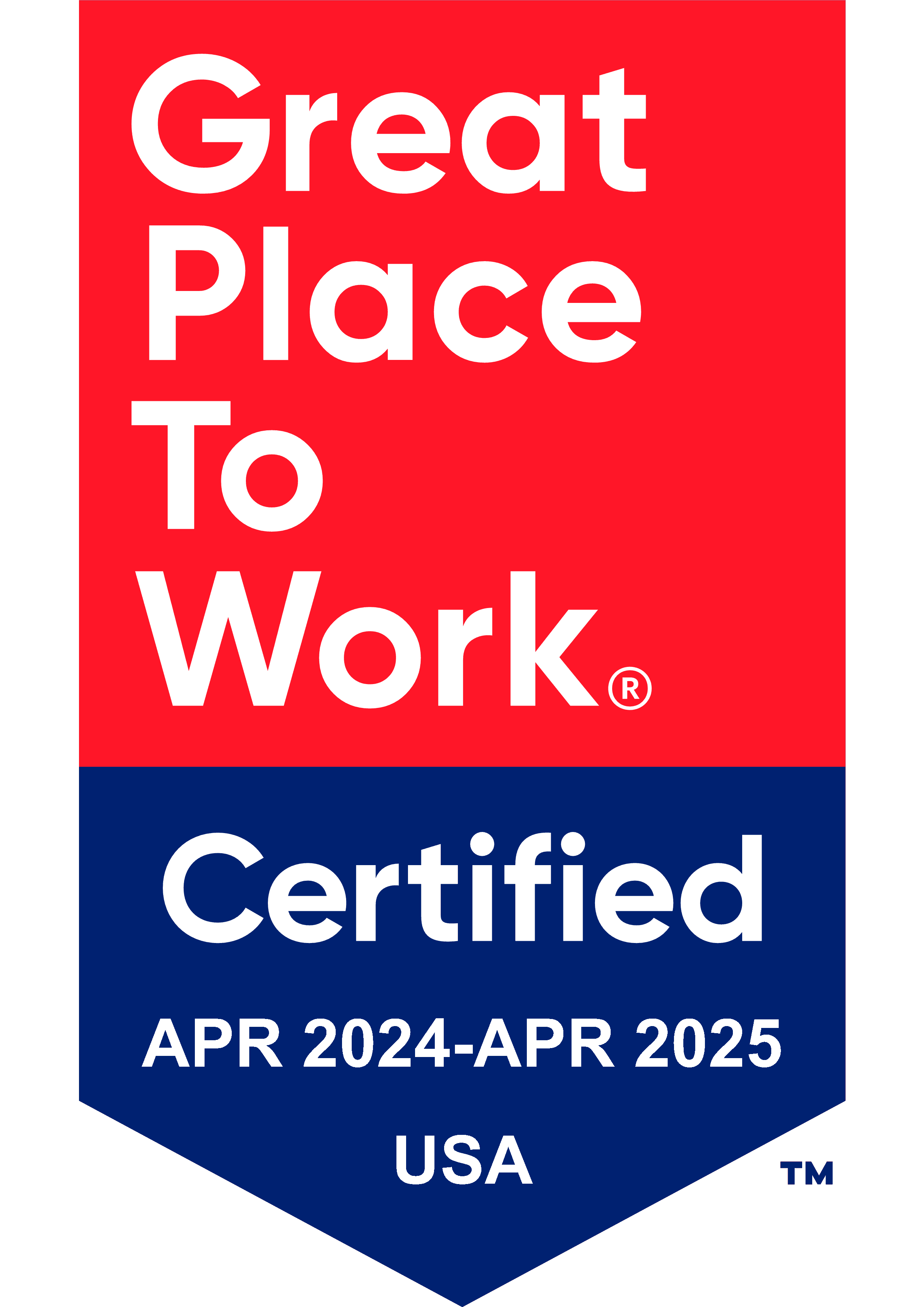 Great Place To Work Certified 2024