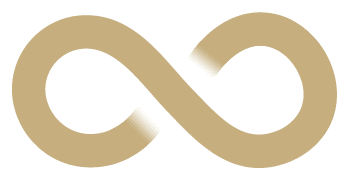 Gold infinity symbol