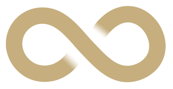 Gold infinity symbol